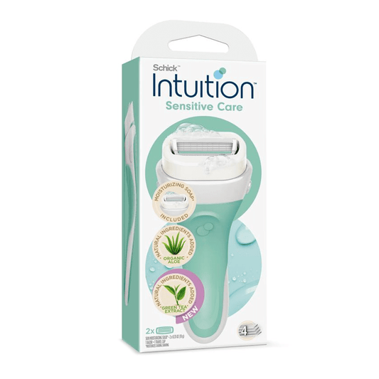 Schick Intuition Shaving razor and foaming mousse with Aloe Vera and Vitamin E - 2 Pieces