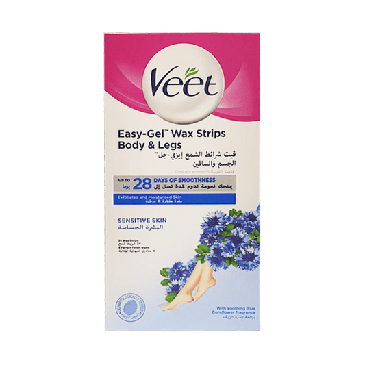 Veet Sensitive Skin Body Wax Strips - 20 Wax Strips