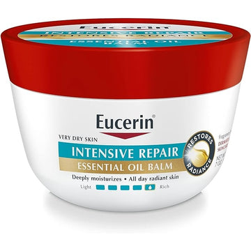 Eucerin Intensive Repair Essential Oil Balm, Body Balm for Very Dry Skin with Skin Essential Oils Shea Butter and Sunflower Oil, 7 Oz