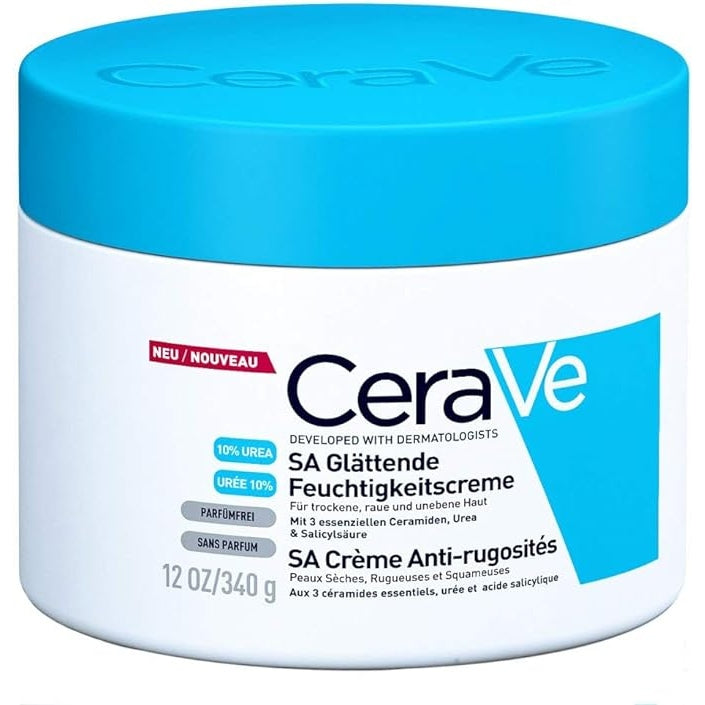 كريم تنعيم CeraVe SA 340 جم/12 أونصة | مرطب الجسم لبشرة أكثر نعومة في 3 أيام فقط