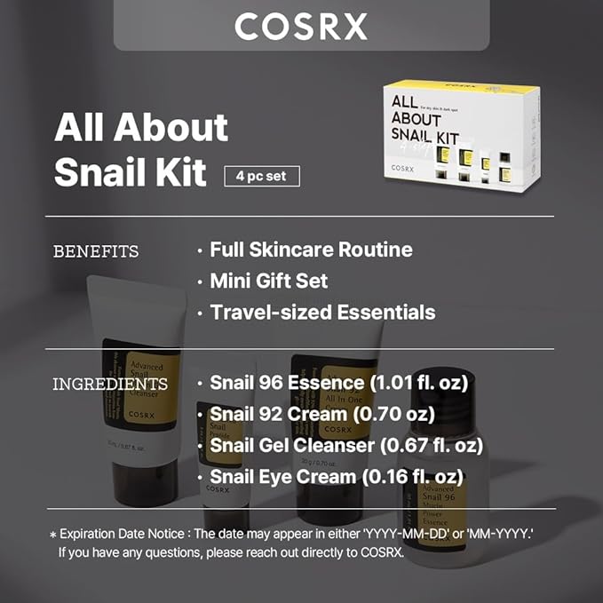 COSRX - كل شيء عن مجموعة الحلزون