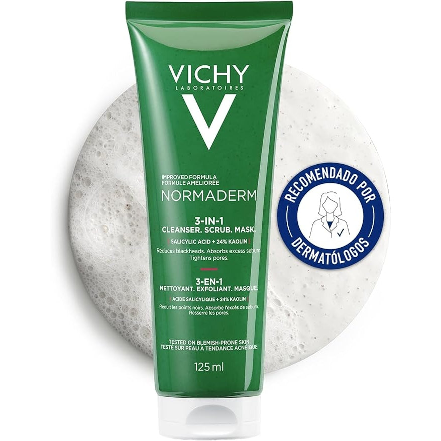 Vichy Normaderm 3 in 1 Cleanser, 125 ml, Multicolor