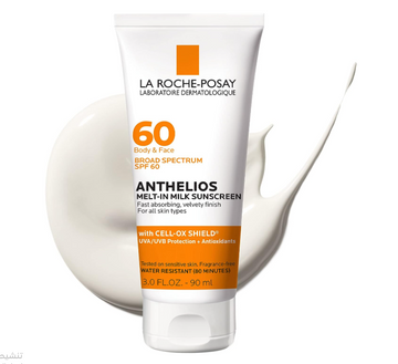 La Roche-Posay Anthelios Melt-in Milk Body & Face Sunscreen Lotion Broad Spectrum SPF 100, Oxybenzone & Octinoxate Free, Sunscreen for Kids, Adults & Sun Sensitive Skin, Unscented, 3 Fl oz