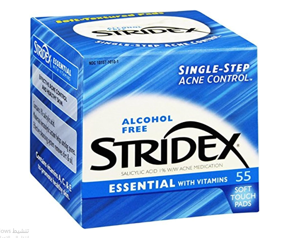 Stridex للتحكم في حب الشباب بخطوة واحدة، خالي من الكحول، 55 وسادة ناعمة الملمس، 4.21 في كل واحدة